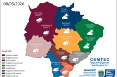  Frente fria avança e pode provocar temporais com granizo em Mato Grosso do Sul nesta sexta-feira 