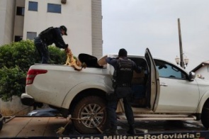 Após fugir de abordagem policial, caminhonete é encontrada carregada de droga no Jardim Guaicurus