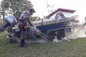 Durante operação, policiais apreendem vários petrechos ilegais de pesca em rios de MS