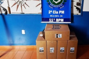 Polícia apreende carga de 2,5 mil maços de cigarro contrabandeados