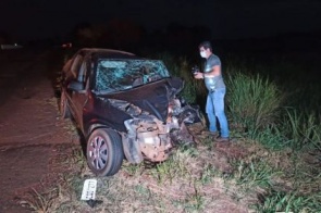 Colisão entre veículos deixa um morto e dois feridos entre Dourados e Fátima do Sul