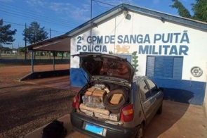 Veículo é apreendido com produtos contrabandeados do Paraguai