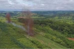 Mega operação entre Paraguai e Brasil destrói 3,4 toneladas de maconha
