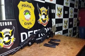 Fuzis apreendidos pela Defron na fronteira são avaliados em R$ 70 mil