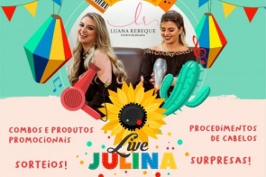 Studio Luana Rebeque realizará "LIVE JULINA" no próximo domingo (11)