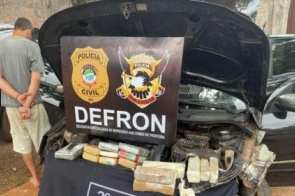 Policiais civis apreendem mais de 14kg de cocaína escondida em veículo em Dourados