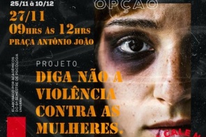 Projeto Diga Não a violência contra as mulheres falar é a melhor opção