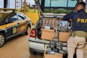 PRF apreende 3.000 maços de cigarros contrabandeados em Eldorado