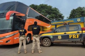 Em Sorriso/MT, ônibus que voltava de Brasília é apreendido pela PRF