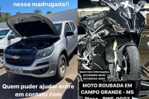 Bandidos levam de garagem camionete e moto BMW avaliados em R$ 265 mil