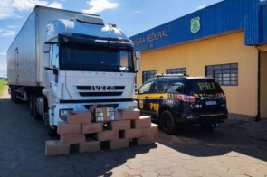 Polícia apreende 485 quilos de cocaína no interior de caminhão baú