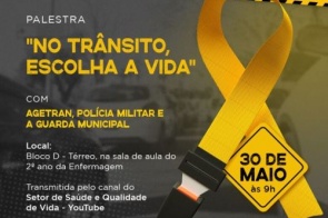 Maio Amarelo: UEMS recebe palestra "No trânsito, escolha a vida"