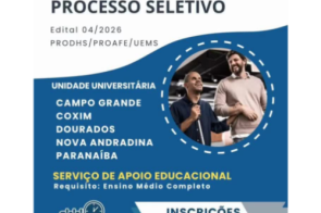 UEMS abre seleção para Profissional de Apoio Educacional