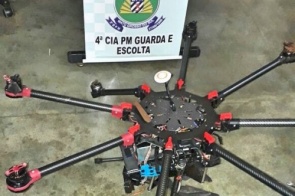 Polícia militar abate drone ao tentar levar carga para dentro da PED de Dourados