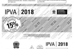 Pagamento à vista do IPVA segue até 31 de janeiro com 15% de desconto