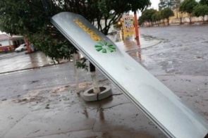 Chuva deste domingo causa estragos em Itaporã