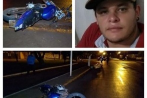 Jovem morre depois de sofrer acidente de moto em frente da prefeitura em Dourados