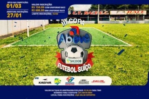 Estão abertas as inscrições para a 3ª edição da  Copa Abevê de Futebol Suíço