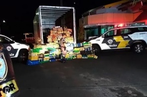 Motorista douradense é preso em SP com 1,6t de maconha em caminhão