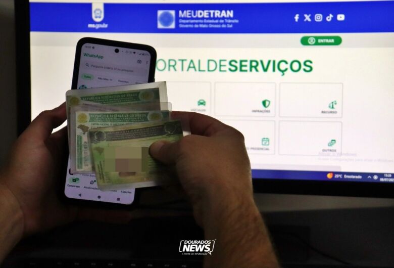 Projeto quer notificação pelo whatsapp, 30 dias antes do vencimento da CNH - Crédito: Clara Medeiros/Dourados News