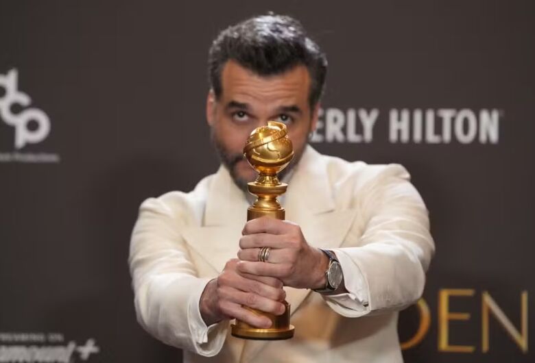 Wagner Moura no Globo de Ouro - Crédito: AP Photo/Chris Pizzello