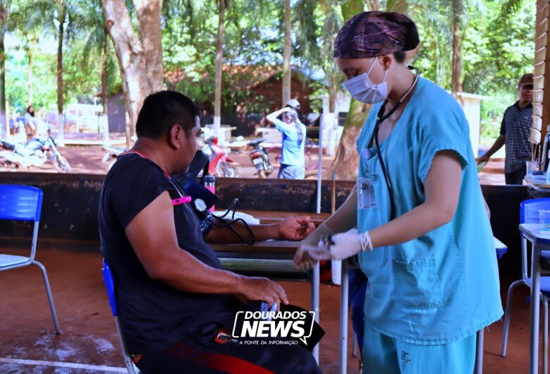 Atendimento na Reserva Indígena de Dourados - Crédito: Clara Medeiros/Dourados News/Arquivo
