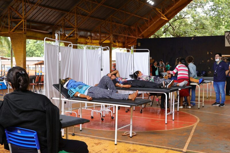 Os atendimentos vinham ocorrendo na quadra da escola Tengatui - Foto: A. Frota