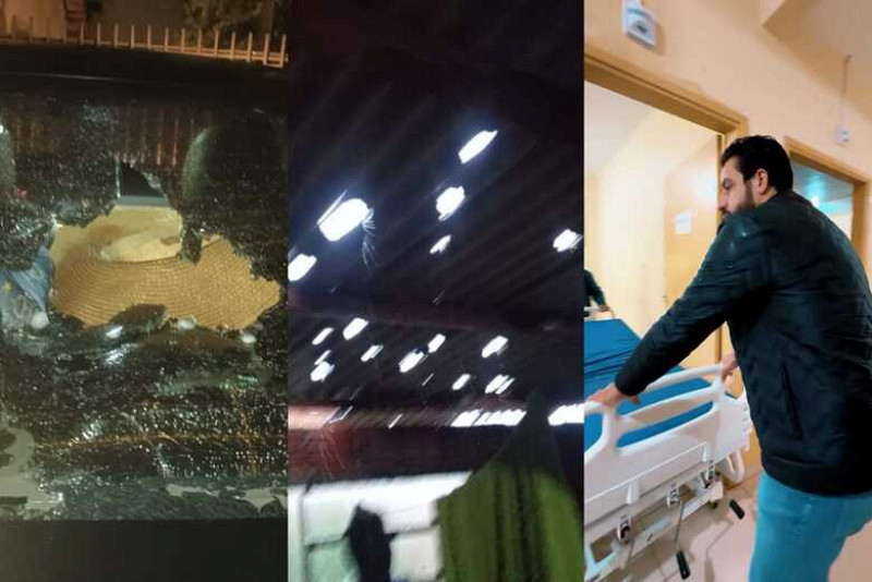 Granizo destruiu telhado de muitas casas e hospital ficou alagado - Foto: Reprodução
