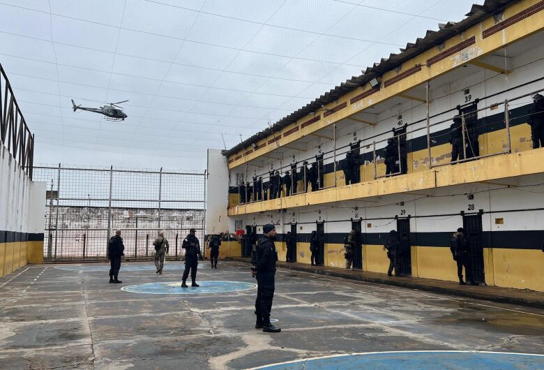 Ação ocorreu em busca de material ilícito em presídio - Crédito: Divulgação