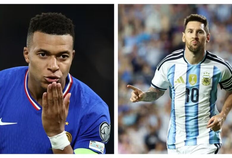 França e Argentina estreiam na Copa nesta terça-feira (16) - Crédito: Montagem/g1