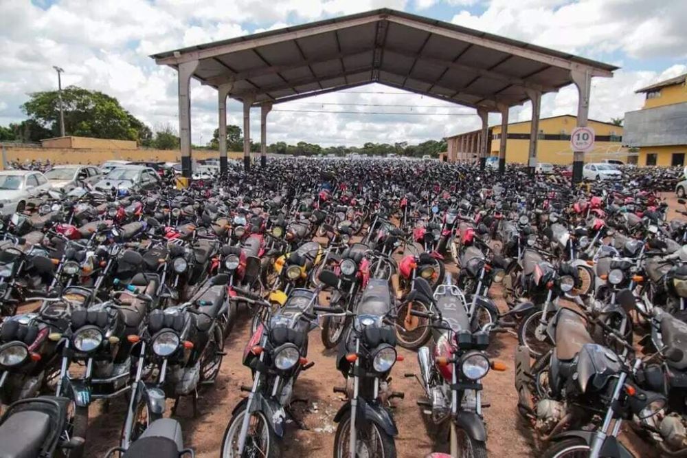 Veículos apreendidos em pátio locado pelo Detran em Campo Grande (Foto: Arquivo/Detran-MS)