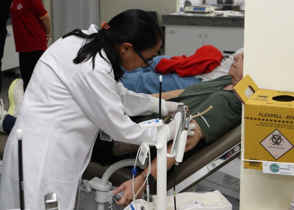 Doadores participam da campanha de coleta de sangue em Campo Grande (Foto: Arquivo)