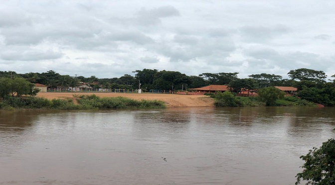 Aferição realizada no início da tarde desta sexta-feira apurou que o nível de água estava em 4,90 metros - Crédito: Samara Oliveira (O Pantaneiro)
